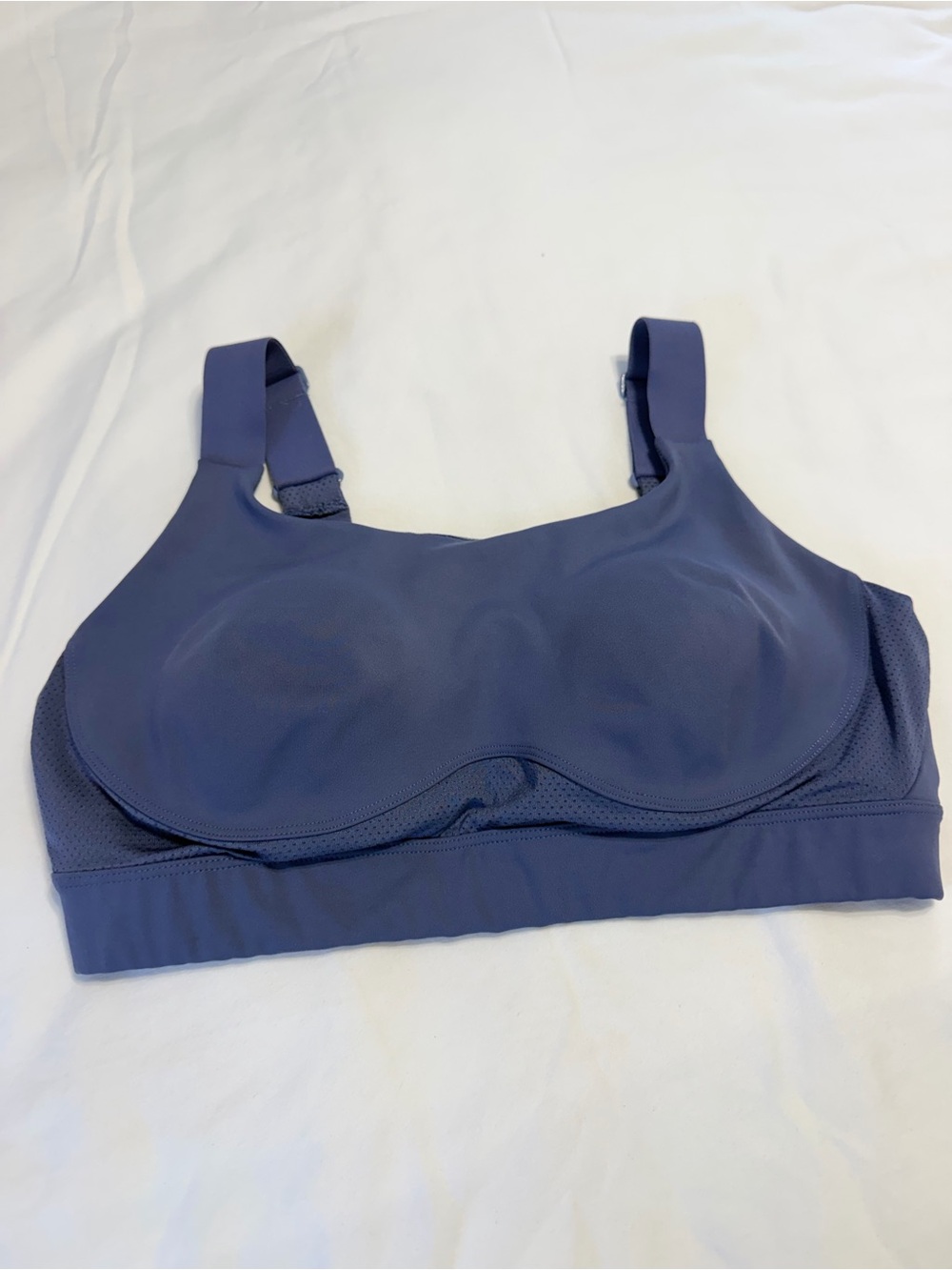Duluth Trading Women’s Wireless Comfort sports Bra Blue Size 10 adjustable strap